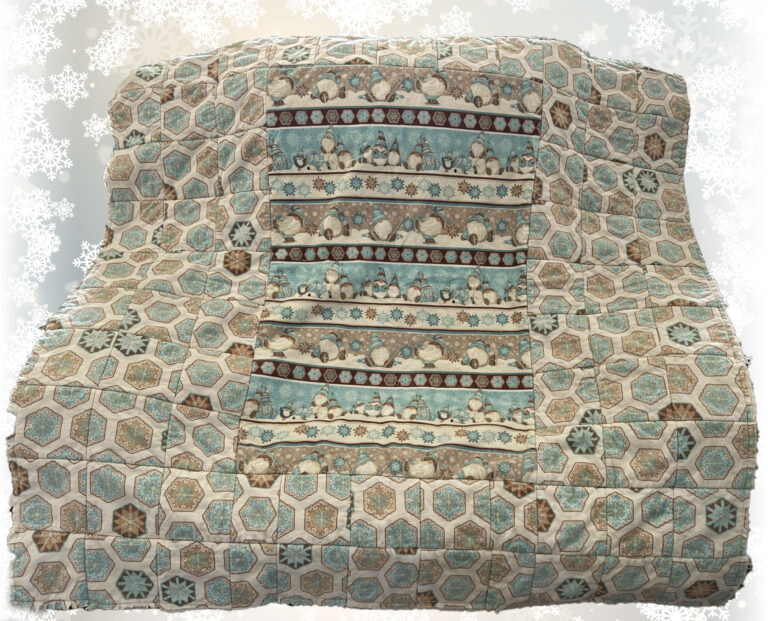 I Love Sn'Gnomies Rag Quilt Backing