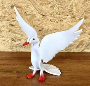 MCM white dove enlarged