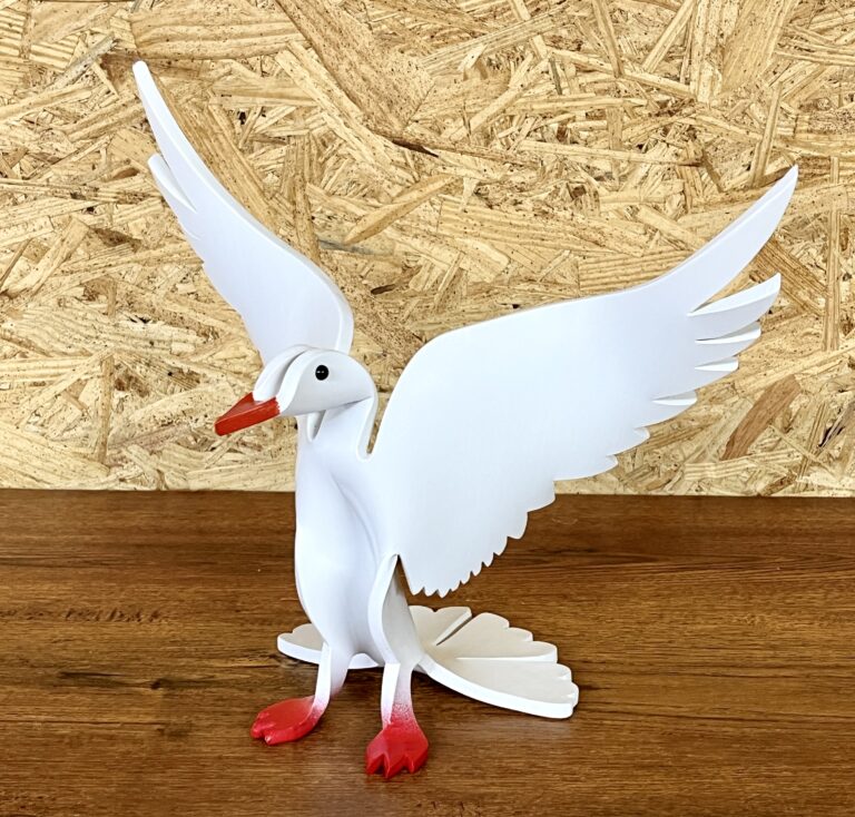 MCM white dove enlarged