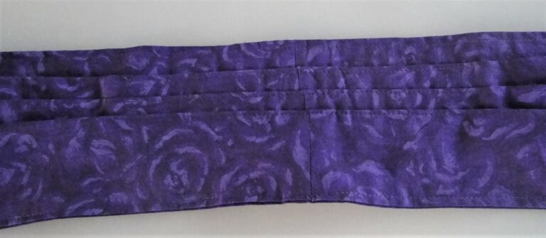 Purple Roses Dinner Scarf pleats
