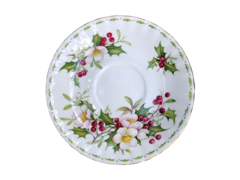 Teacup And Saucer Christmas Rose Dec by Royal Albert 51 Vintage La Vie Lane 4