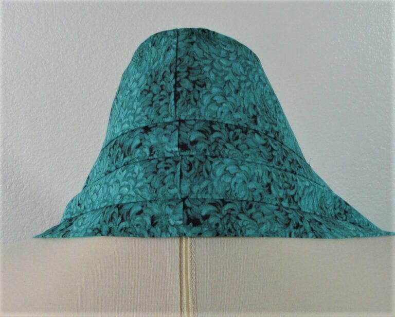 Teal mums adult bib pleated neckline