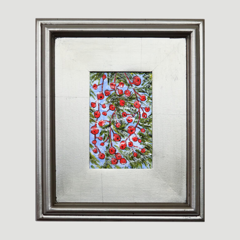 Winter Berries 2 Nature Art Acrylic Painting