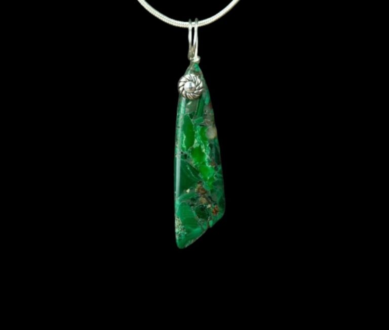 Malachite Leaf Pendant - Choice of chain or cord 1 cropped 2556 Malachite adjusted scaled 1