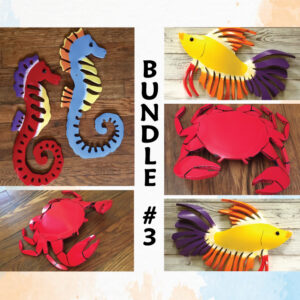 PVC Pipe Pattern Bundle #3 – Open & Closed Cut Seahorses, Fancy Fish ...