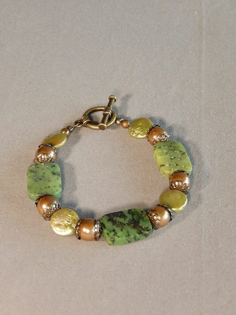 Green gemstone bracelet