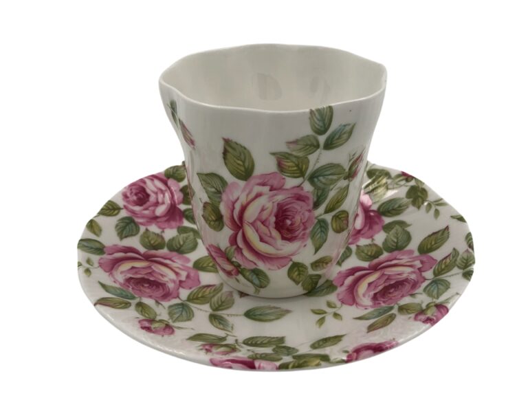Teacup Cup with Saucer Queens China 4