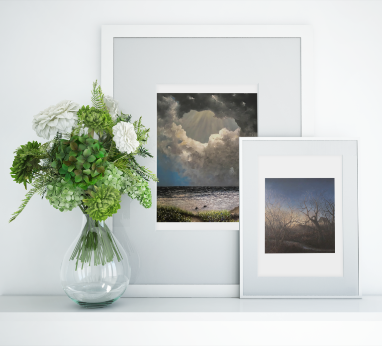art print mockup featuring a flower vase 1974 el1 11 1
