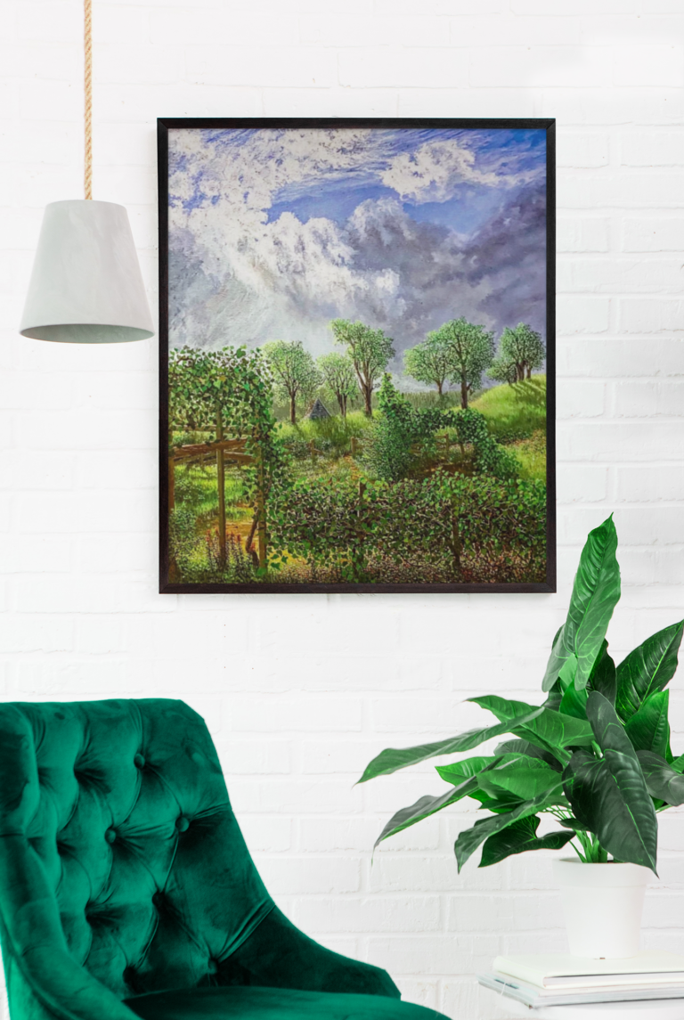 art print mockup featuring some chic decoration 36230 r el2 Walking Past the Grape