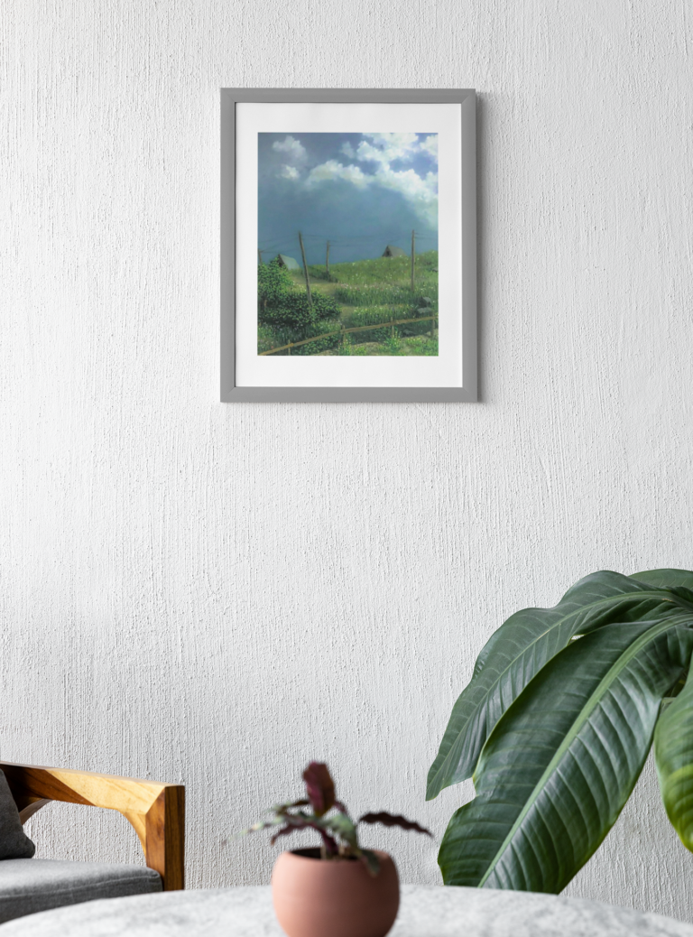 art print mockup featuring two plants m31574 7