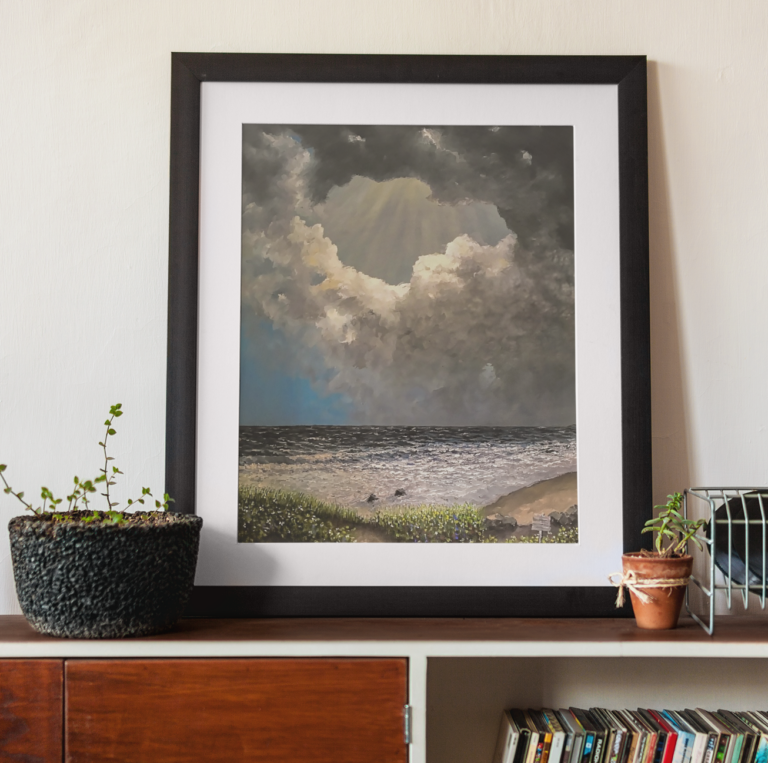 framed art print template with plants and decorations close by a14670