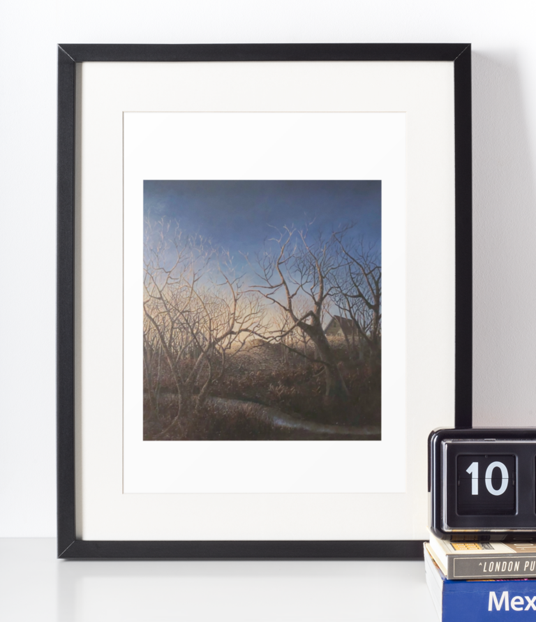 photo frame mockup featuring a retro alarm clock 604 el 4