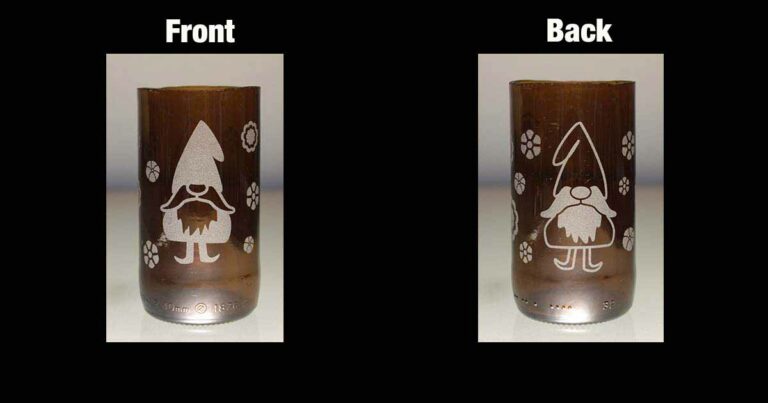 upcycled gnome beer glass