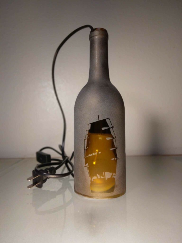 Upcycle ship lamp
