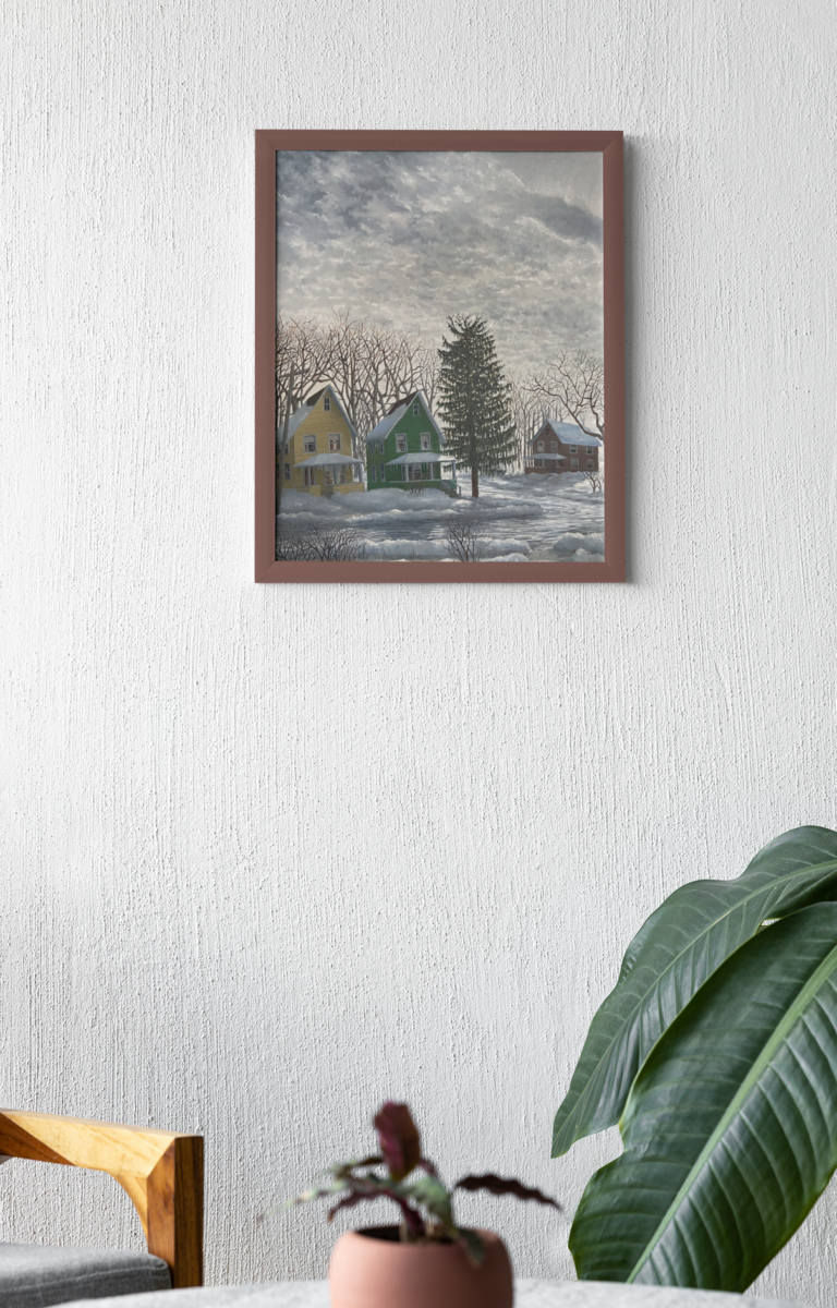 art print mockup featuring two plants m31574 3