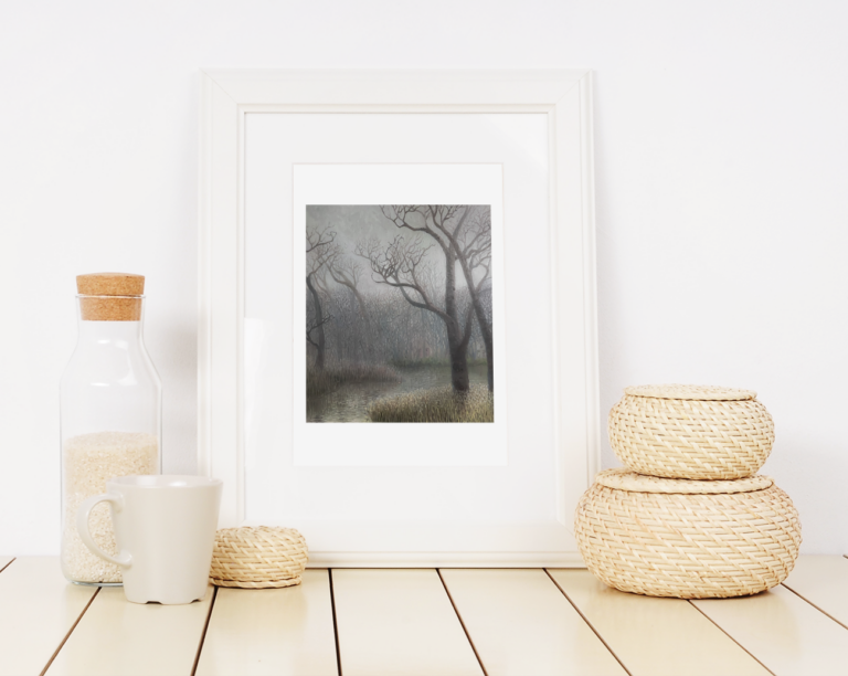 mockup of an art print featuring some home decoration items 3953 el1 1