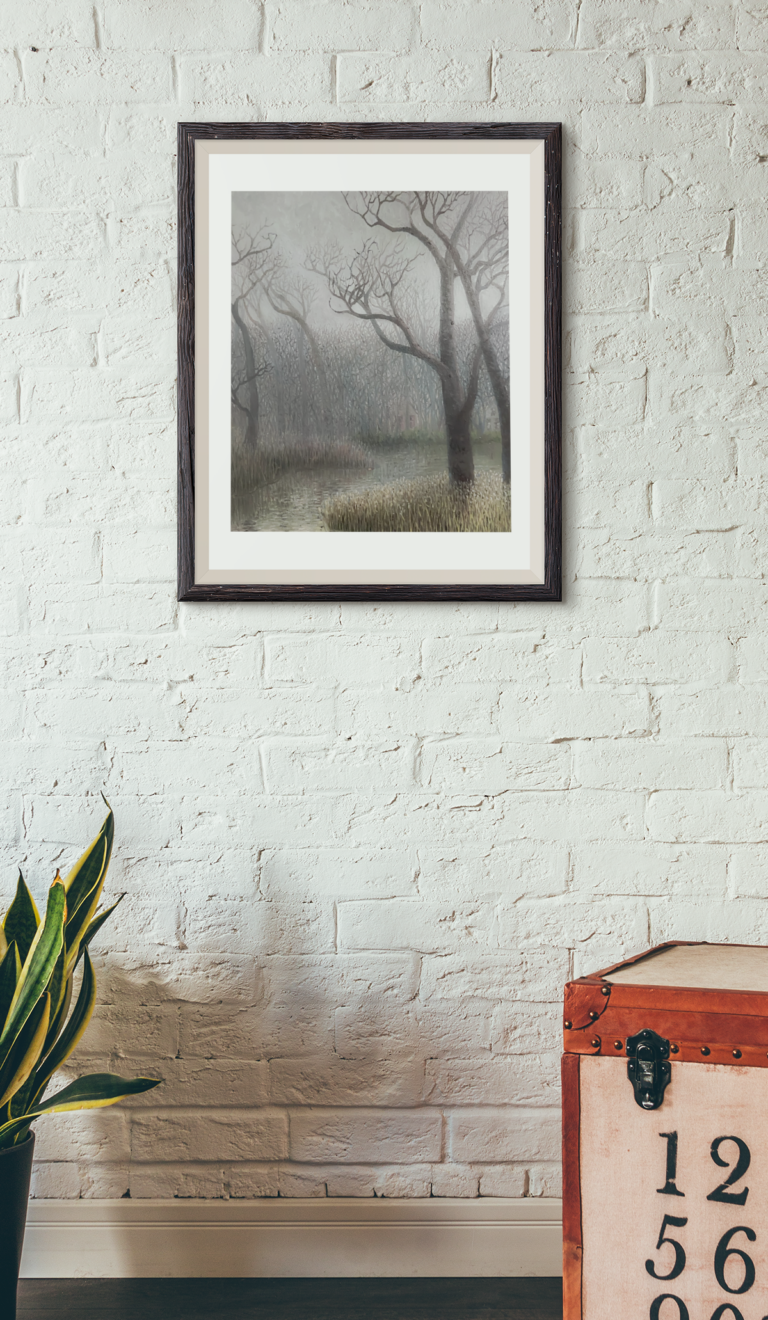 mockup of an art print frame in a simple room 3914 el1 8