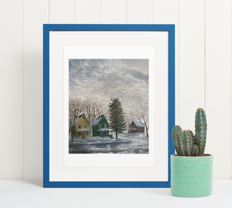 picture frame mockup featuring a cactus pot 539 el 2