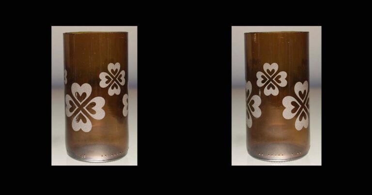Clover beer glass