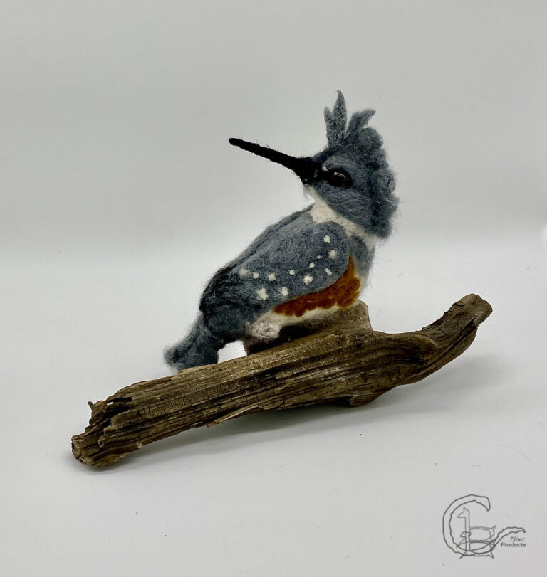 Needle Felt Belted Kingfisher1