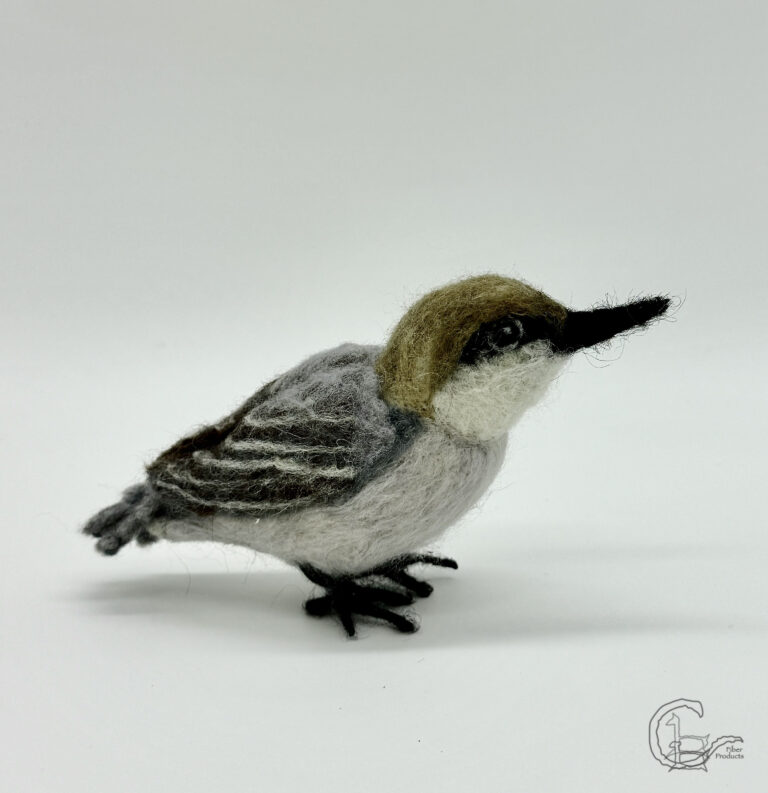 Needle felt brown capped Nuthatchb