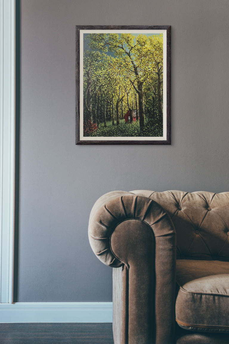 art print mockup featuring a modern couch 3916 el1 11