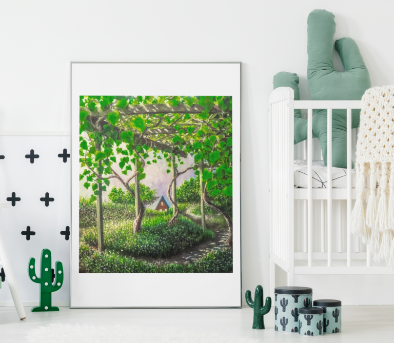 mockup of an art print in a baby s room 35687 r el2