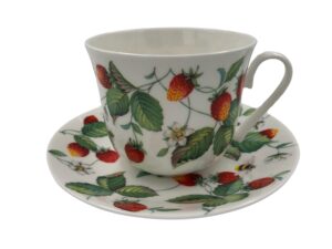 Breakfast Cup with Saucer Alpine Strawberry by Roy Kirkham 51 Vintage La Vie Lane 1a