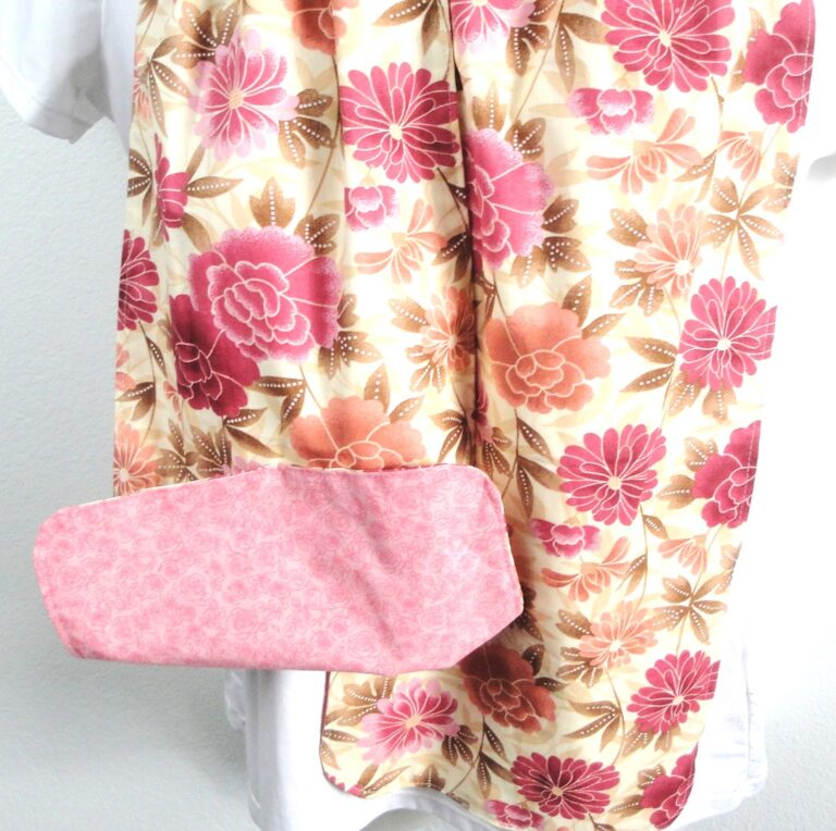 Mauve floral on yellow contrast