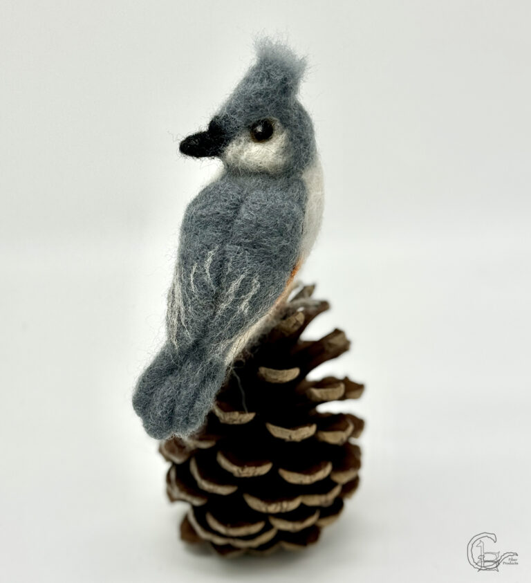 Needle felt titmouse