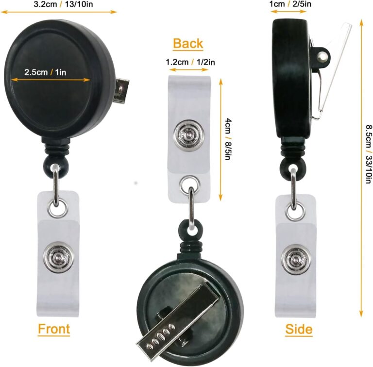 Black Badge Reel With Alligator Clip