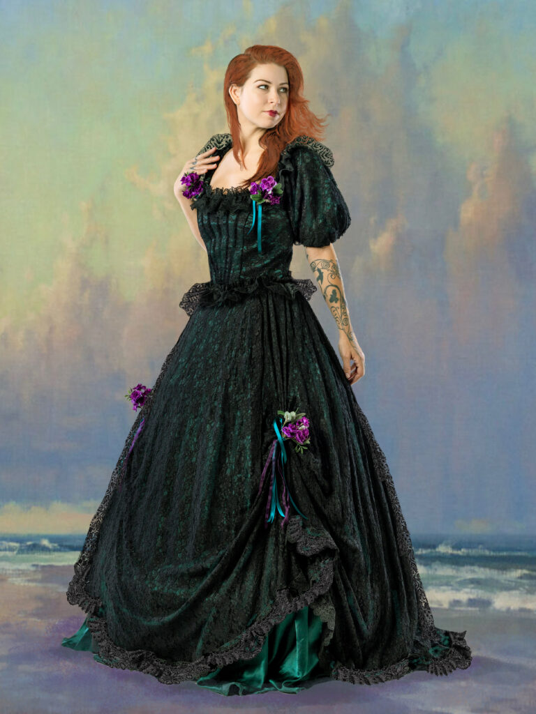 BlackLacegown1paintingstyle copy
