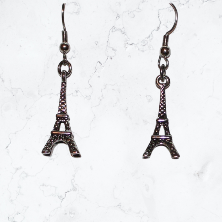 Silver Eiffel Tower Earrings 1