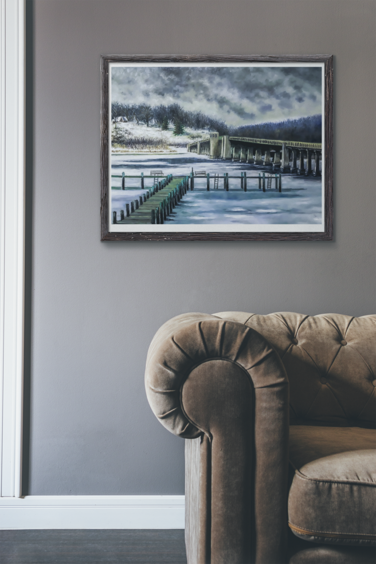 mockup of an art print placed in a living room 4882 el1 1