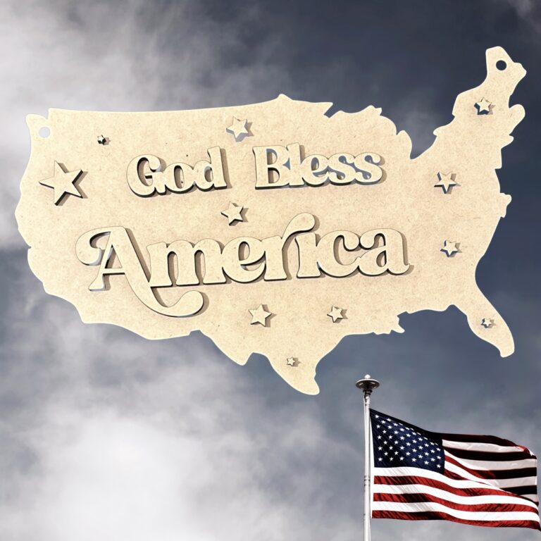 God Bless America DIY Wood Sign Craft Paint Kit 1