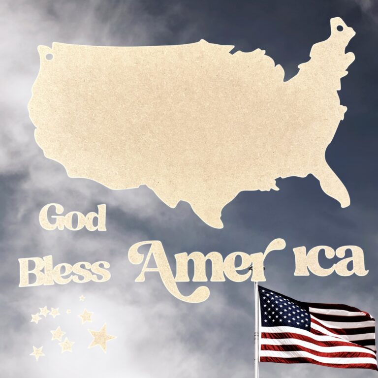 God Bless America DIY Wood Sign Craft Paint Kit 2