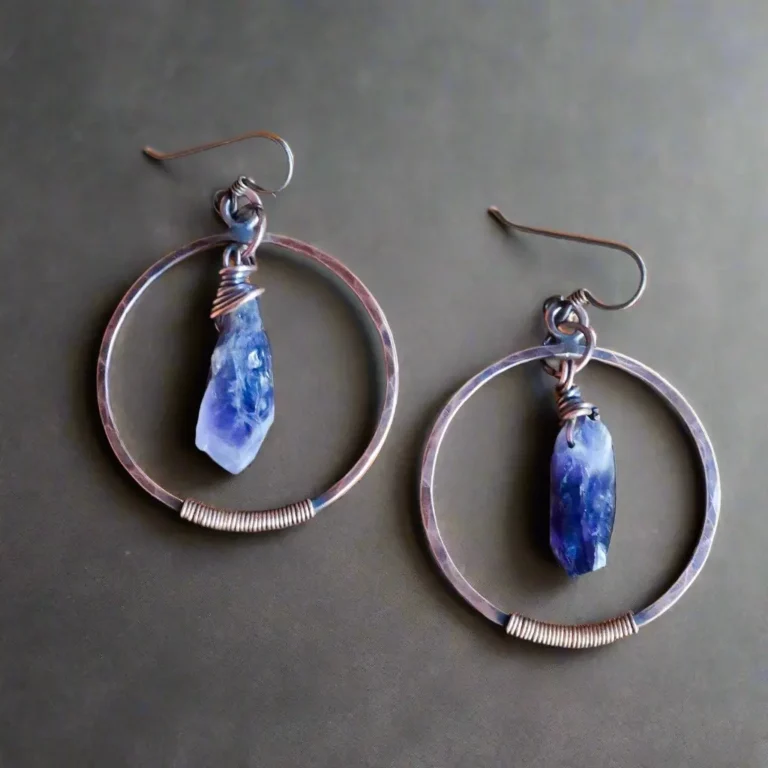 raw amethyst hoop earrings copper bronzeblackbird sageblackbird sage 7740523