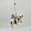 Needle felt flying pig
