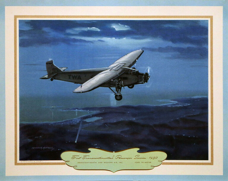 famousflights1942 1 First Transcontinental Passenger Service 1930 Ford Tri Motor