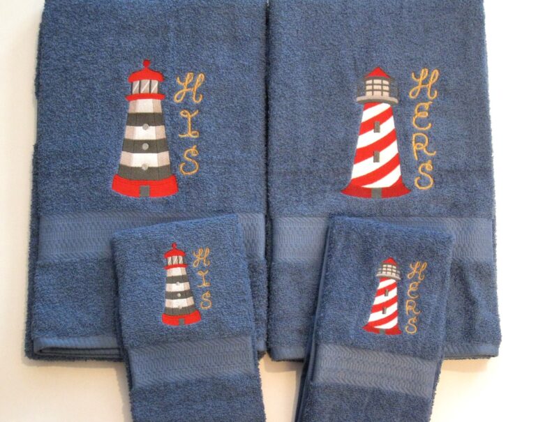 lighthouse towel