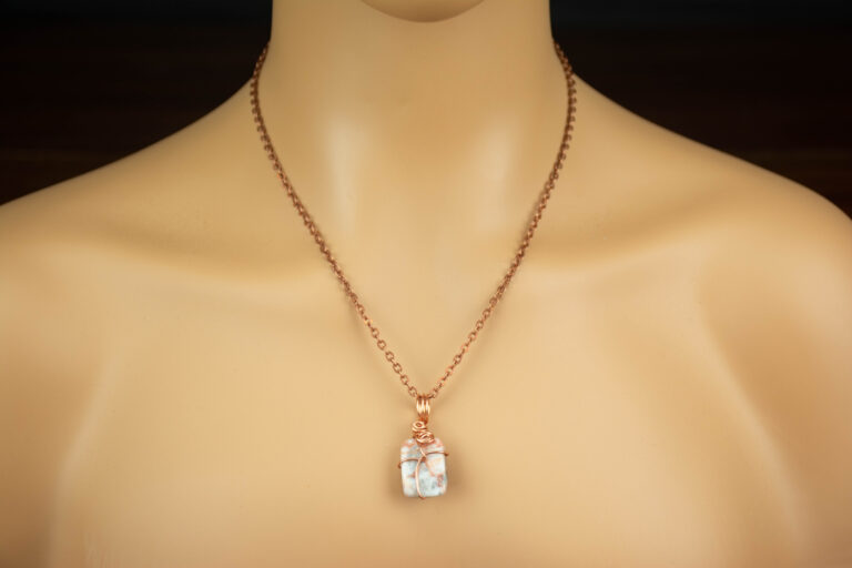 Jasper pendant on a mannequin