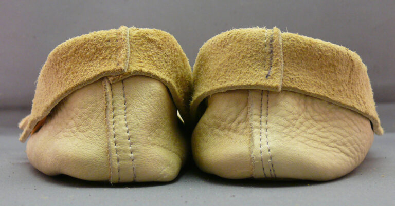 View of back of moccasin