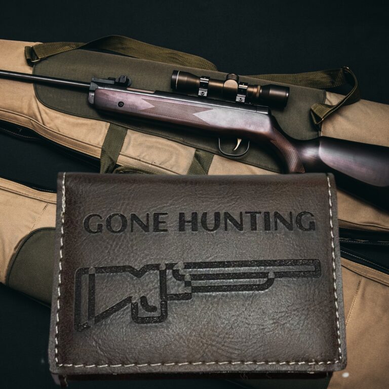 Rustic Gone Hunting Tri Fold Wallet
