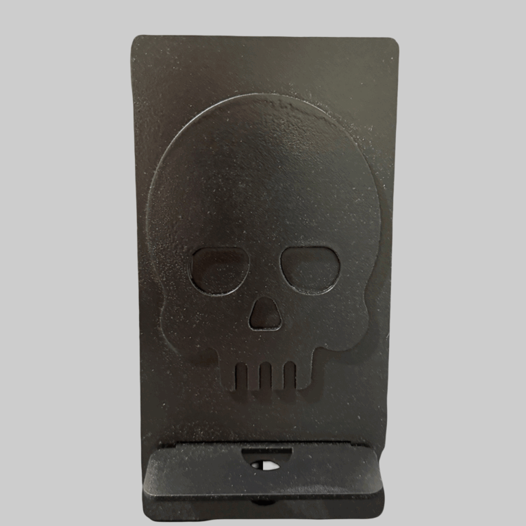 Skull Black Painted Cell Phone Stand