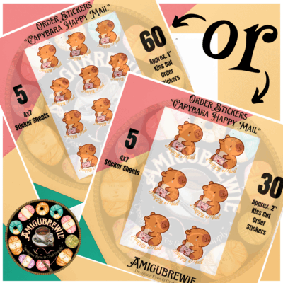 Capybara Happy Mail Order Stickers (5 Sheets)
