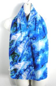 Dinner Scarf - Adult Bib - Blue Agate