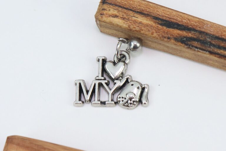 Hair Stick with I Love mY Dog Charm