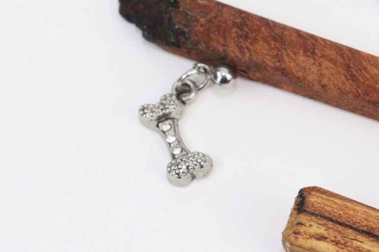 Hair Stick for putting up long hair with Dog Bone charm