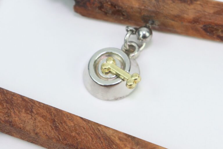 Hair Stick for putting up long hair with cute dog bowl charm