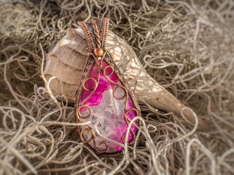 Radiant Joy Wire Wrapped Brazilian Agate Necklace